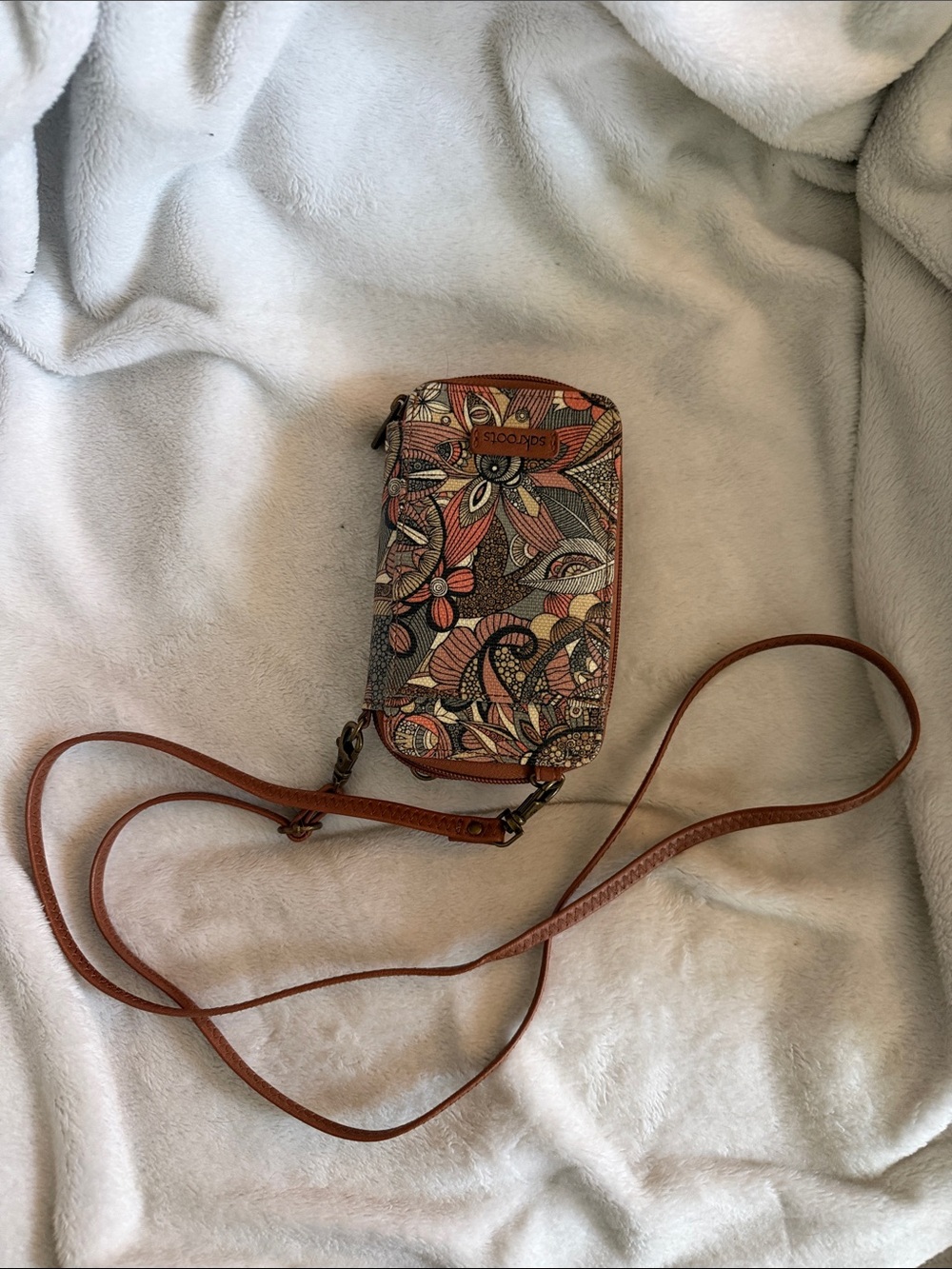 Sakroots Brown Multi-Pattern Mini Crossbody - Picture 2 of 7